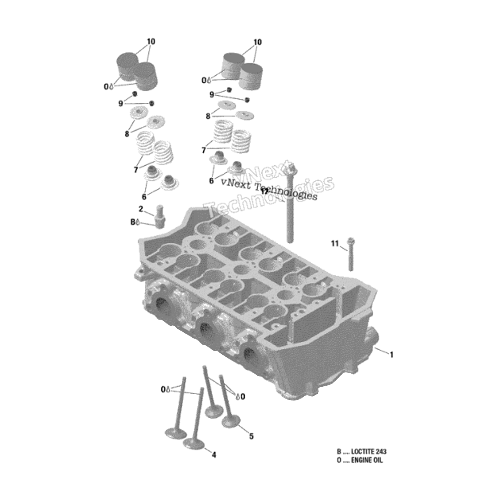 BRP Cylinder Head & Components | Can-Am X3