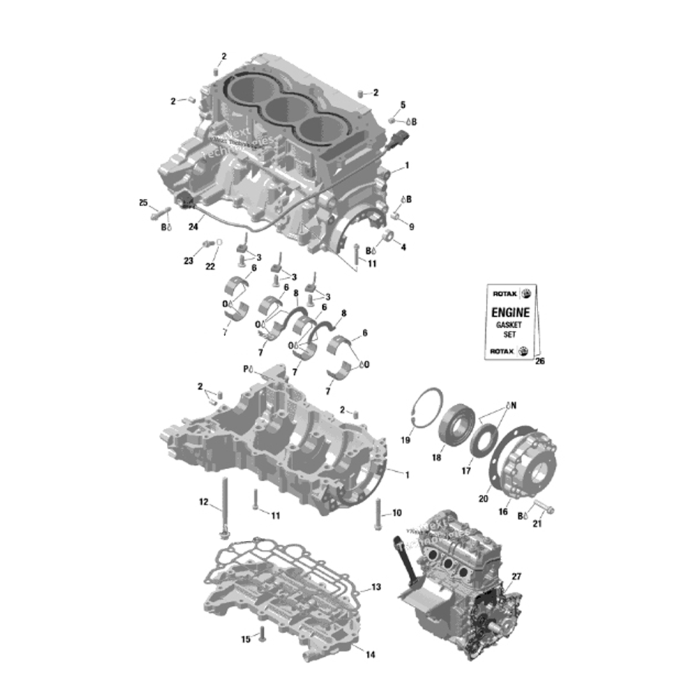 BRP Engine Block & Components - Crankcase | Can-Am X3