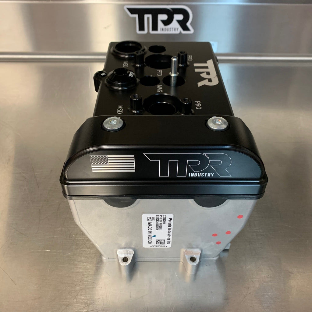 TPR016 - BLACK Billet Valve Cover W/Oilers - Turbo R / Pro XP