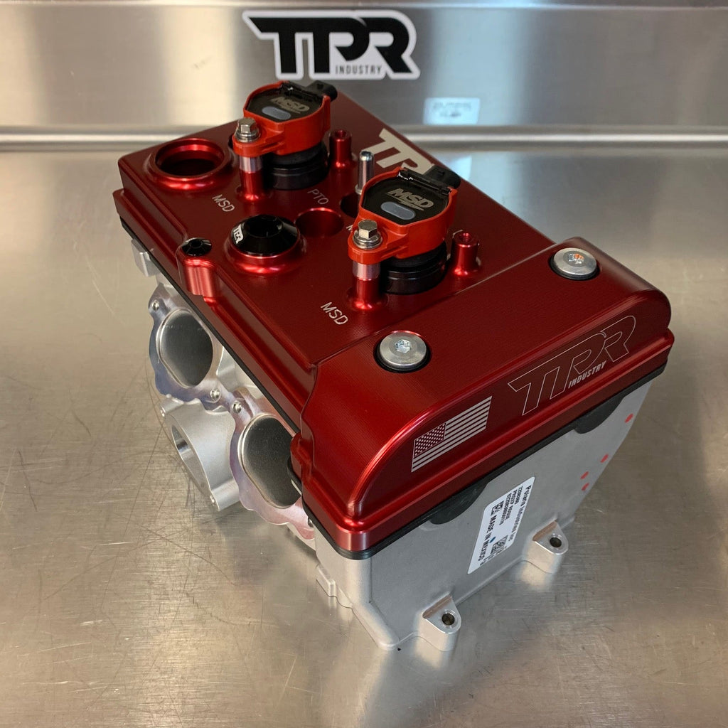 TPR016 - RED Billet Valve Cover W/Oilers - Turbo R / Pro XP